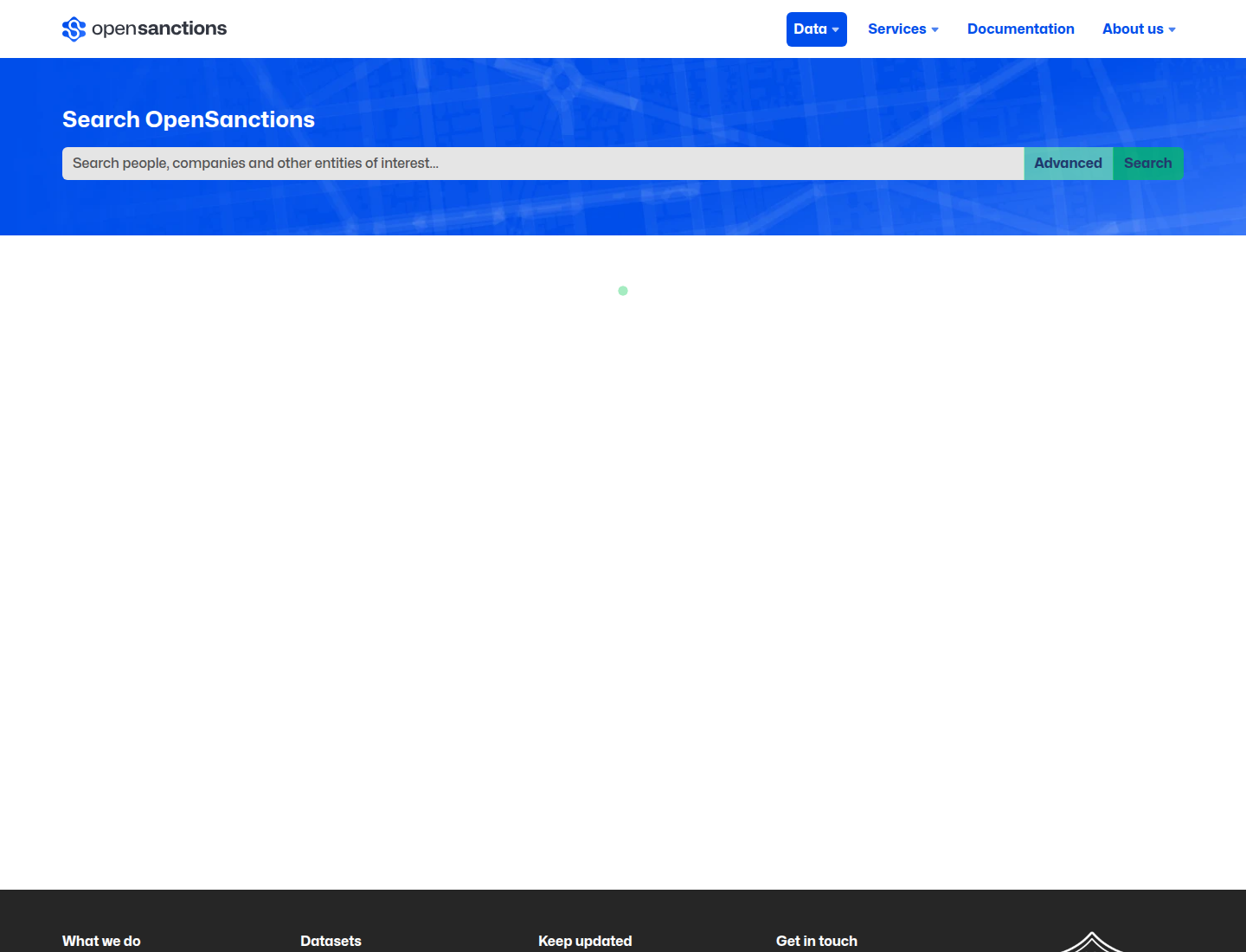 OpenSanctions public search on 18 Oct 2026 for Siemens, listing companies such as Siemens AG, Siemens Energy, and Siemens Healthineers with sanctions topics.